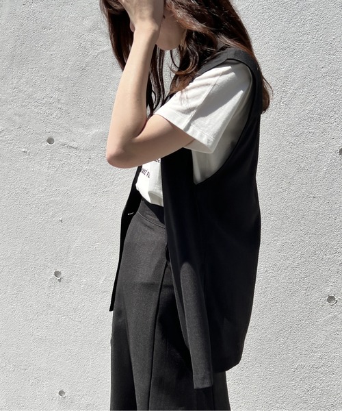 one way（ワンウェイ）の「テーラーサイドスリットベスト/セットアップ対応（ベスト・レディース・ブラック/ベージュ・FREE）」の22枚目の写真