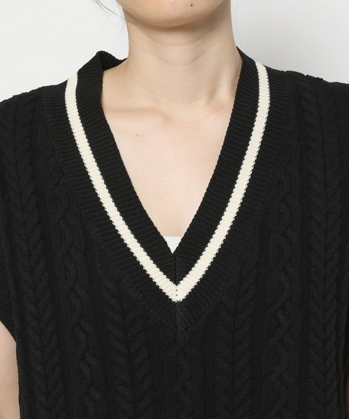 PAGEBOY（ページボーイ）の「ケーブルカレッジベスト（ベスト・レディース・ブラック/アイボリー/ブラウン系その他・FREE）」の17枚目の写真