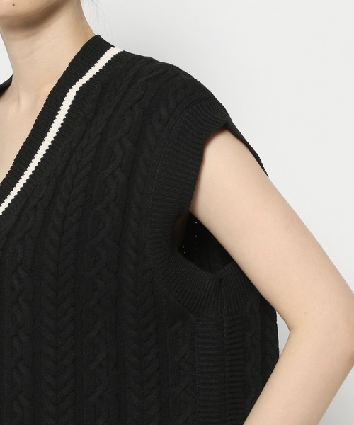 PAGEBOY（ページボーイ）の「ケーブルカレッジベスト（ベスト・レディース・ブラック/アイボリー/ブラウン系その他・FREE）」の18枚目の写真