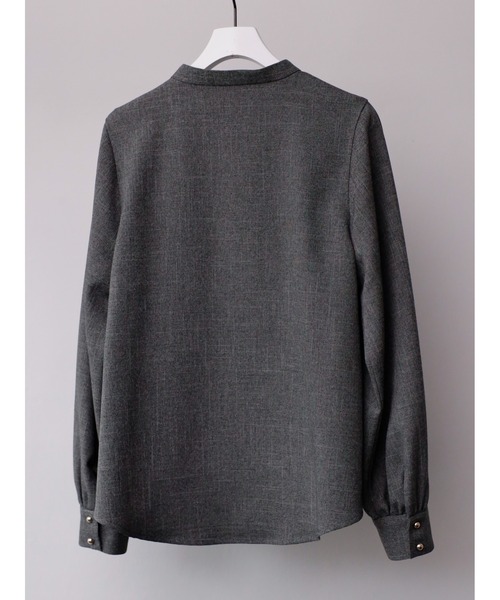 TONAL（トーナル）の「ツイードライクハイネックレザーパイピング 