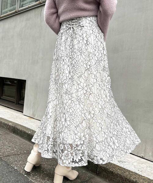 INGNI(イング)の「レースマーメイドスカート(スカート・レディース・ブラック/ホワイト×ブラック/ホワイト系その他2・FREE)」の2枚目の写真
