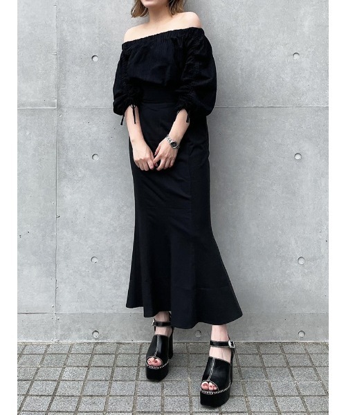 ENVYM（アンビー）の「オフショルブラウス（シャツ/ブラウス・レディース・ホワイト/ブラック・FREE）」の10枚目の写真