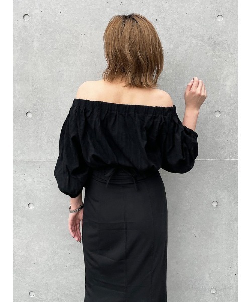 ENVYM（アンビー）の「オフショルブラウス（シャツ/ブラウス・レディース・ホワイト/ブラック・FREE）」の18枚目の写真