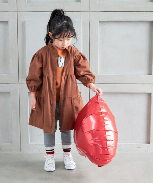 MAKE YOUR DAY(メイクユアデイ)の「シャツワンピース■80~140cm(シャツワンピース・キッズ・ブラウン/レッド・90/120/140/130/110/100)」の4枚目の写真