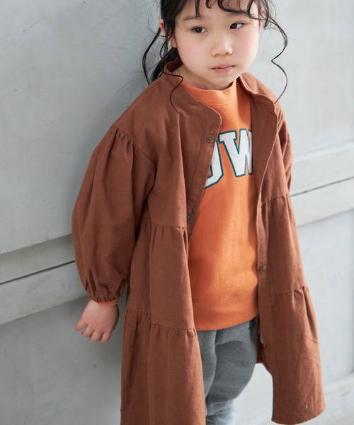 MAKE YOUR DAY(メイクユアデイ)の「シャツワンピース■80~140cm(シャツワンピース・キッズ・ブラウン/レッド・90/120/140/130/110/100)」の5枚目の写真