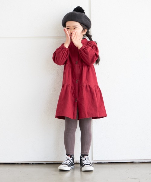 MAKE YOUR DAY(メイクユアデイ)の「シャツワンピース■80~140cm(シャツワンピース・キッズ・ブラウン/レッド・90/120/140/130/110/100)」の9枚目の写真