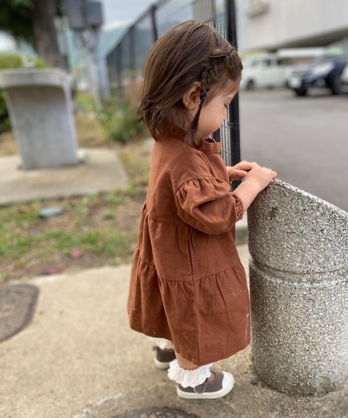 MAKE YOUR DAY(メイクユアデイ)の「シャツワンピース■80~140cm(シャツワンピース・キッズ・ブラウン/レッド・90/120/140/130/110/100)」の22枚目の写真