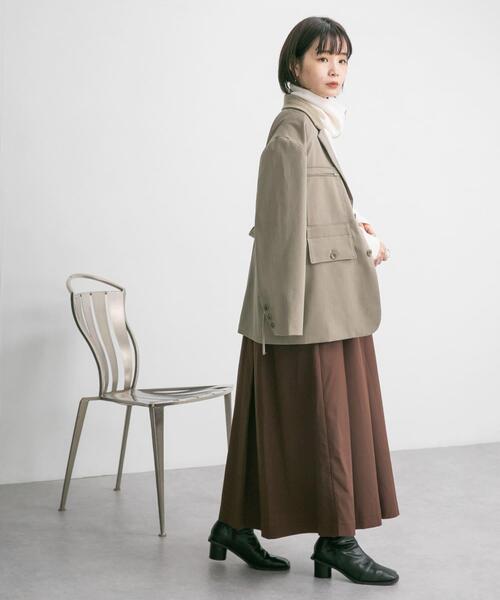 KBF（ケイビーエフ）の「BIGプリーツジャンパースカート（ワンピース・レディース・ブラック/ダークブラウン/ベージュ系その他・ONE）」の16枚目の写真