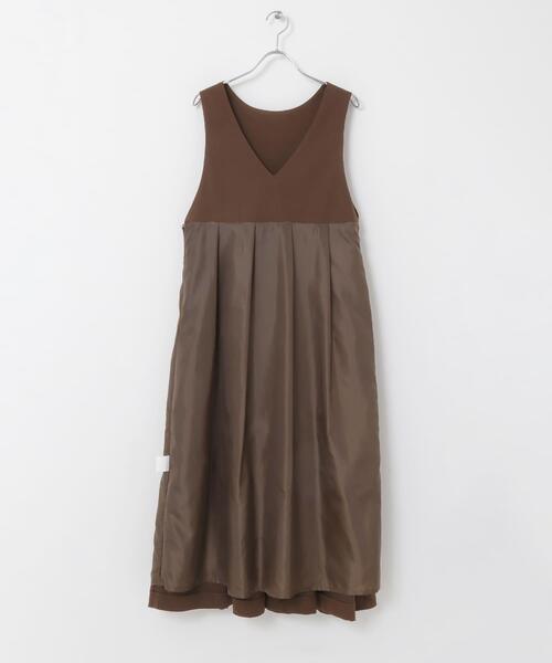 KBF（ケイビーエフ）の「BIGプリーツジャンパースカート（ワンピース・レディース・ブラック/ダークブラウン/ベージュ系その他・ONE）」の10枚目の写真