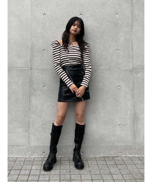 ENVYM(アンビー)の「ホルターネックリブTOPS(Tシャツ/カットソー・レディース・ホワイト/ブラック/その他・FREE)」の19枚目の写真