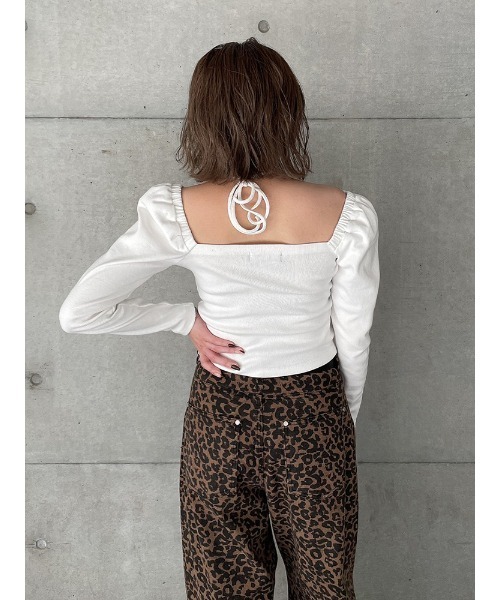 ENVYM(アンビー)の「ホルターネックリブTOPS(Tシャツ/カットソー・レディース・ホワイト/ブラック/その他・FREE)」の7枚目の写真