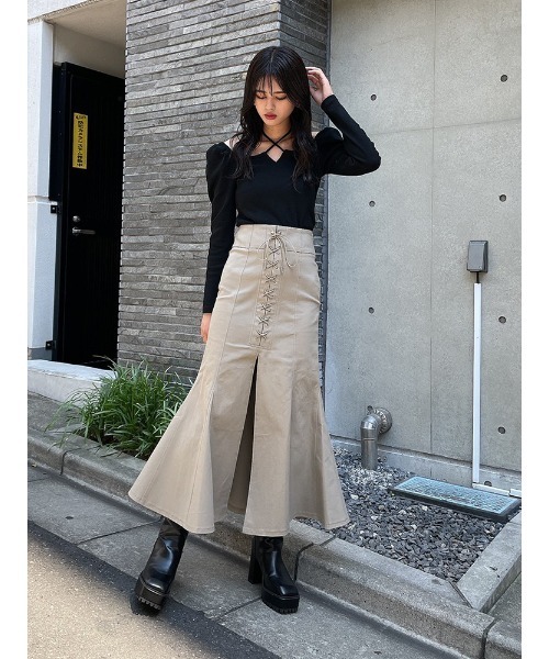 ENVYM(アンビー)の「ホルターネックリブTOPS(Tシャツ/カットソー・レディース・ホワイト/ブラック/その他・FREE)」の8枚目の写真