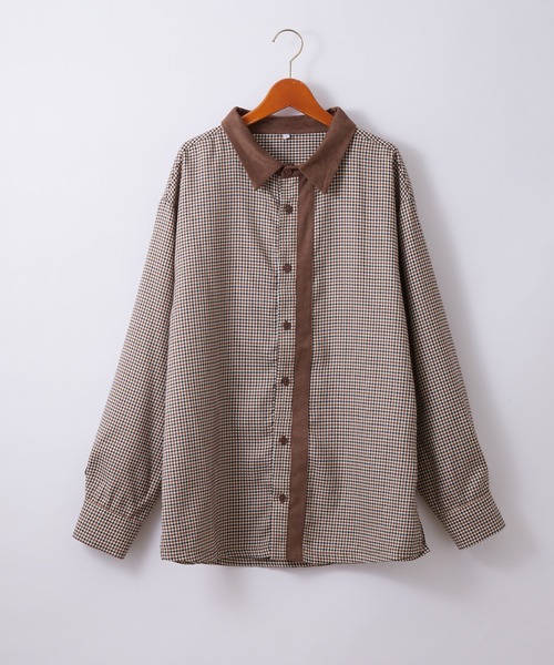 WONDER WONDER（ワンダーワンダー）の「バイカラーライン長袖シャツ（シャツ/ブラウス・メンズ・ブラウン系/チャコールグレー/ホワイト・S/M/L）」の20枚目の写真