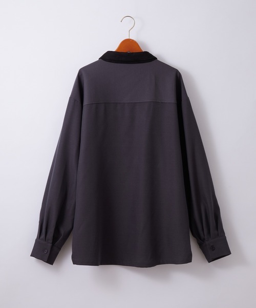 WONDER WONDER（ワンダーワンダー）の「バイカラーライン長袖シャツ（シャツ/ブラウス・メンズ・ブラウン系/チャコールグレー/ホワイト・S/M/L）」の19枚目の写真