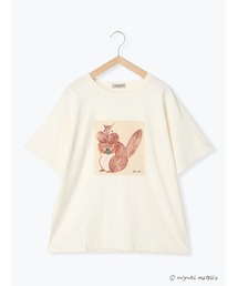Samansa Mos2 | 【miyuki matsuo×Samansa Mos2】プリントTシャツ(Tシャツ/カットソー)