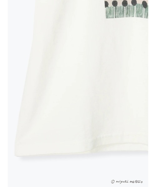 Samansa Mos2（サマンサ モスモス）の「【miyuki matsuo×Samansa Mos2】プリントTシャツ（Tシャツ/カットソー・レディース・オフホワイト/チャコール/キナリ・ﾌﾘ-）」の16枚目の写真