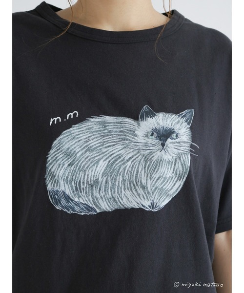 Samansa Mos2（サマンサ モスモス）の「【miyuki matsuo×Samansa Mos2】プリントTシャツ（Tシャツ/カットソー・レディース・オフホワイト/チャコール/キナリ・ﾌﾘ-）」の9枚目の写真