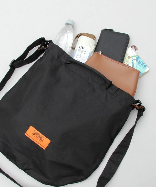 UNIVERSAL OVERALL（ユニバーサルオーバーオール）の「コットンギャバジンツイル 2WAY ショルダートート（ショルダーバッグ・メンズ・ブラック/ベージュ・FREE）」の14枚目の写真