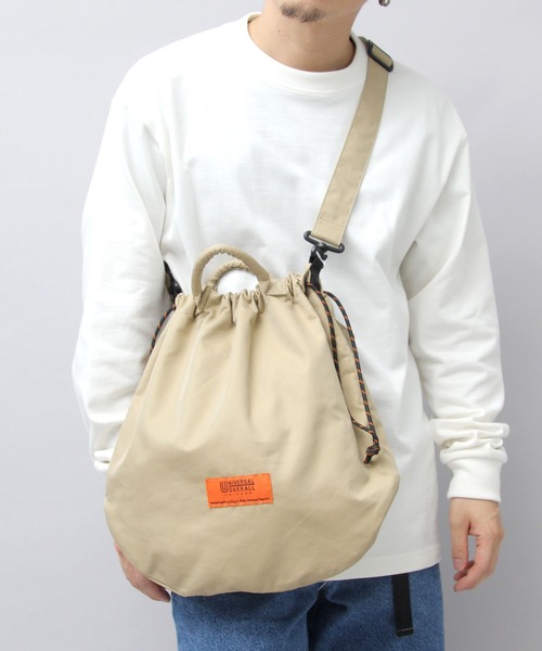 UNIVERSAL OVERALL（ユニバーサルオーバーオール）の「コットンギャバジンツイル 2WAY ショルダートート（ショルダーバッグ・メンズ・ブラック/ベージュ・FREE）」の22枚目の写真