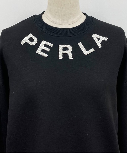 PICCIN（ピッチン）の「パールビーズ付きプリントプルオーバー（Tシャツ/カットソー・レディース・オフホワイト/ブラック/ライトグレー・M）」の8枚目の写真