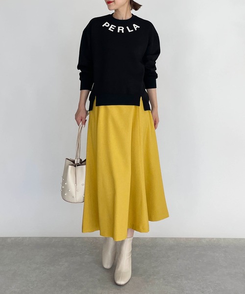 PICCIN（ピッチン）の「パールビーズ付きプリントプルオーバー（Tシャツ/カットソー・レディース・オフホワイト/ブラック/ライトグレー・M）」の19枚目の写真