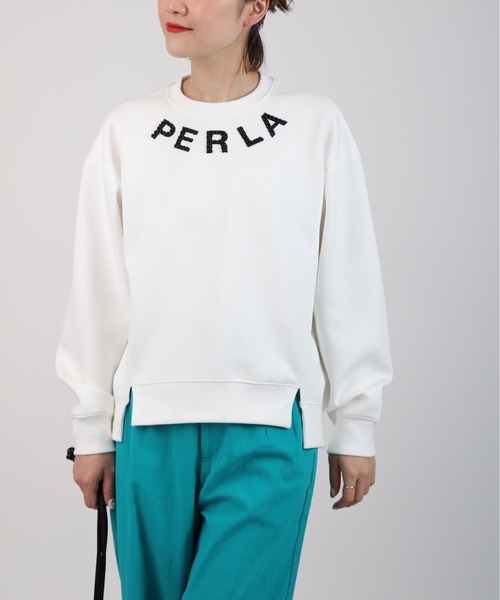 PICCIN（ピッチン）の「パールビーズ付きプリントプルオーバー（Tシャツ/カットソー・レディース・オフホワイト/ブラック/ライトグレー・M）」の17枚目の写真