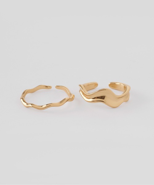 ANEMONE（アネモネ）の「ニュアンスメタルリング[2本セット]（リング・レディース・シルバー/ゴールド・FREE）」の5枚目の写真