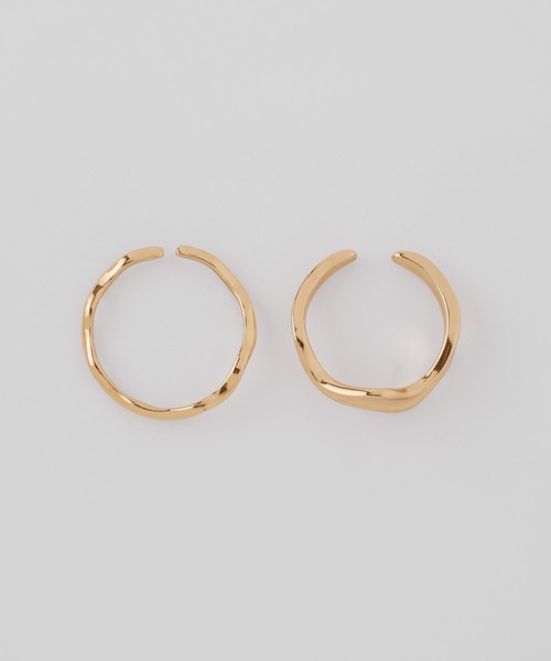 ANEMONE（アネモネ）の「ニュアンスメタルリング[2本セット]（リング・レディース・シルバー/ゴールド・FREE）」の3枚目の写真