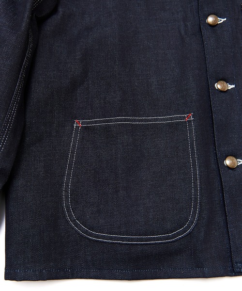 CAL O LINE(キャルオーライン)の「CAL O LINE × GORDON MILLER エンジニアズジャケット 202(カバーオール・メンズ・インディゴブルー・M/L)」の18枚目の写真