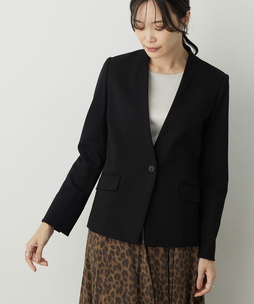 セール】【アルファブリック】ストレッチノーカラージャケット【パンツ