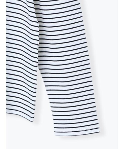 Te chichi TERRASSE（テチチテラス）の「ボーダーパワーショルダープルオーバー（Tシャツ/カットソー・レディース・ブラック/オフホワイト・ﾌﾘ-）」の6枚目の写真