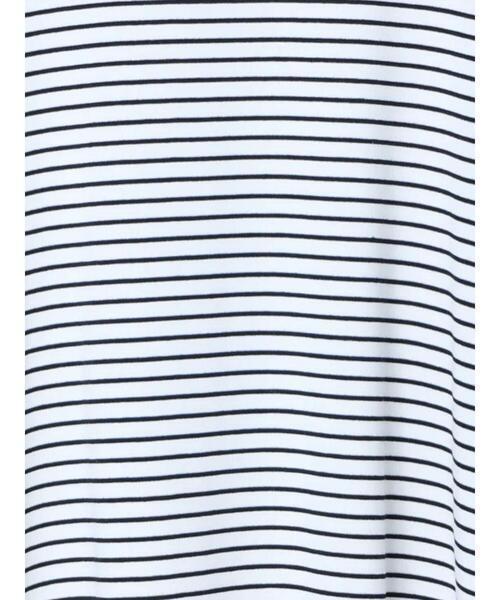 Te chichi TERRASSE（テチチテラス）の「ボーダーパワーショルダープルオーバー（Tシャツ/カットソー・レディース・ブラック/オフホワイト・ﾌﾘ-）」の9枚目の写真