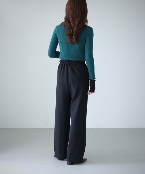 cheriella(シェリエラ)の「【cheriella】WEB限定バイカラーカフススリットリブニット(ニット/セーター・レディース・ホワイト/パープル/グリーン/カーキ・M)」の9枚目の写真