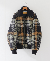 Wool Roving ビッグチェック ブルゾン