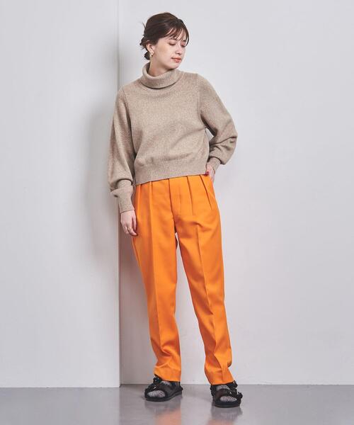 UNITED ARROWS（ユナイテッドアローズ）の「LILY ショート タートル ニット（ニット/セーター・レディース・パープル/ベージュ/ブラック・FREE）」の18枚目の写真