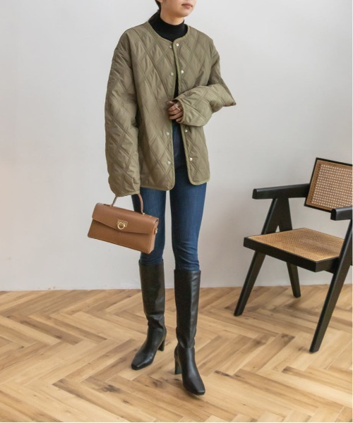 RANDA（ランダ）の「キルティング×ボア3WAYブルゾン（ブルゾン・レディース・クリーム/カーキ/ベージュ・FREE）」の12枚目の写真