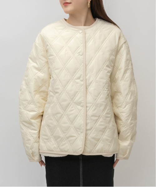 RANDA（ランダ）の「キルティング×ボア3WAYブルゾン（ブルゾン・レディース・クリーム/カーキ/ベージュ・FREE）」の16枚目の写真