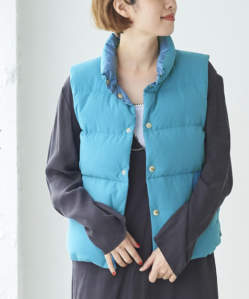 plage(プラージュ)の「Down ベスト(ダウンベスト・レディース・ブルー系その他/ブラック・36/38)」の2枚目の写真