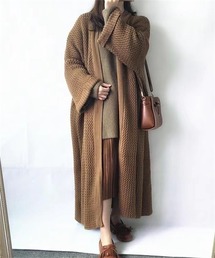 ロングニットカーディガン