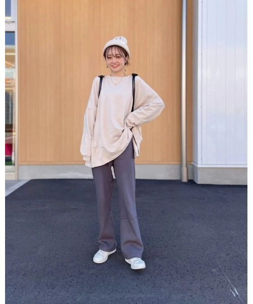 14+（イチヨンプラス）の「リブ編みタグ付きニット（ニットキャップ/ビーニー・レディース・ベージュ/ブラック/ネイビー/グレー・FREE）」の22枚目の写真