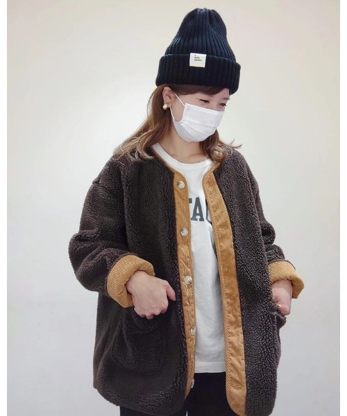 14+（イチヨンプラス）の「リブ編みタグ付きニット（ニットキャップ/ビーニー・レディース・ベージュ/ブラック/ネイビー/グレー・FREE）」の19枚目の写真