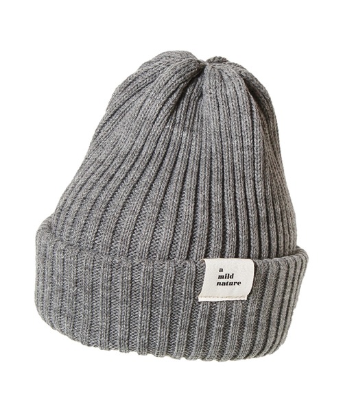 14+（イチヨンプラス）の「リブ編みタグ付きニット（ニットキャップ/ビーニー・レディース・ベージュ/ブラック/ネイビー/グレー・FREE）」の14枚目の写真