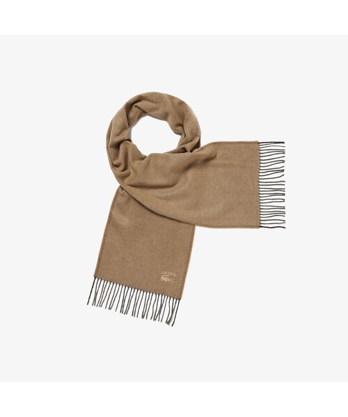 LACOSTE（ラコステ）の「ヘリンボーンマフラー（マフラー・メンズ・ブラック/グレー/ベージュ/ネイビー・FREE）」の6枚目の写真