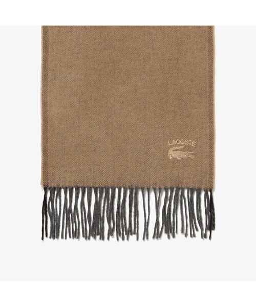 LACOSTE（ラコステ）の「ヘリンボーンマフラー（マフラー・メンズ・ブラック/グレー/ベージュ/ネイビー・FREE）」の7枚目の写真
