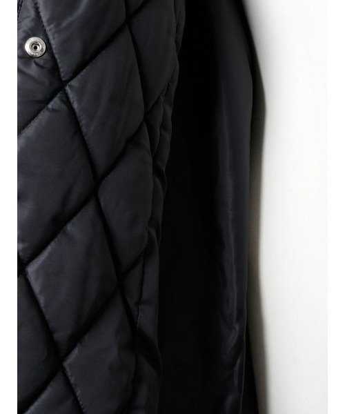 MIDIUMISOLID for Ladies キルティングAラインコートカーキ MIDIUMISOLID（ミディウミソリッド）の「MIDIUMISOLID for