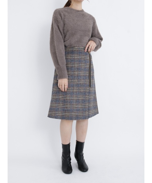 Te chichi（テチチ）の「フェザーヤーンニット（ニット/セーター・レディース・ベージュ/ブラウン/オフホワイト・ﾌﾘ-）」の7枚目の写真