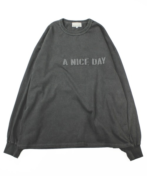 Universal Style Wear(ユニバーサルスタイルウェア)の「Universal Style Wear カットワーク ロゴ Tee(Tシャツ/カットソー・メンズ・スミクロ/グレイッシュベージュ/ライトカーキ/オフホワイト・MEDIUM/LARGE/X-LARGE)」の16枚目の写真