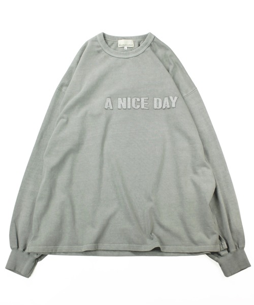 Universal Style Wear(ユニバーサルスタイルウェア)の「Universal Style Wear カットワーク ロゴ Tee(Tシャツ/カットソー・メンズ・スミクロ/グレイッシュベージュ/ライトカーキ/オフホワイト・MEDIUM/LARGE/X-LARGE)」の17枚目の写真