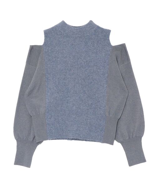 LAGUNAMOON（ラグナムーン）の「ショルダースリットニットプルオーバー（ニット/セーター・レディース・ブルー/アイボリー/ブラック・FREE）」の15枚目の写真