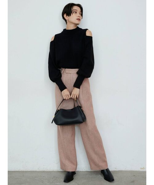 LAGUNAMOON（ラグナムーン）の「ショルダースリットニットプルオーバー（ニット/セーター・レディース・ブルー/アイボリー/ブラック・FREE）」の22枚目の写真